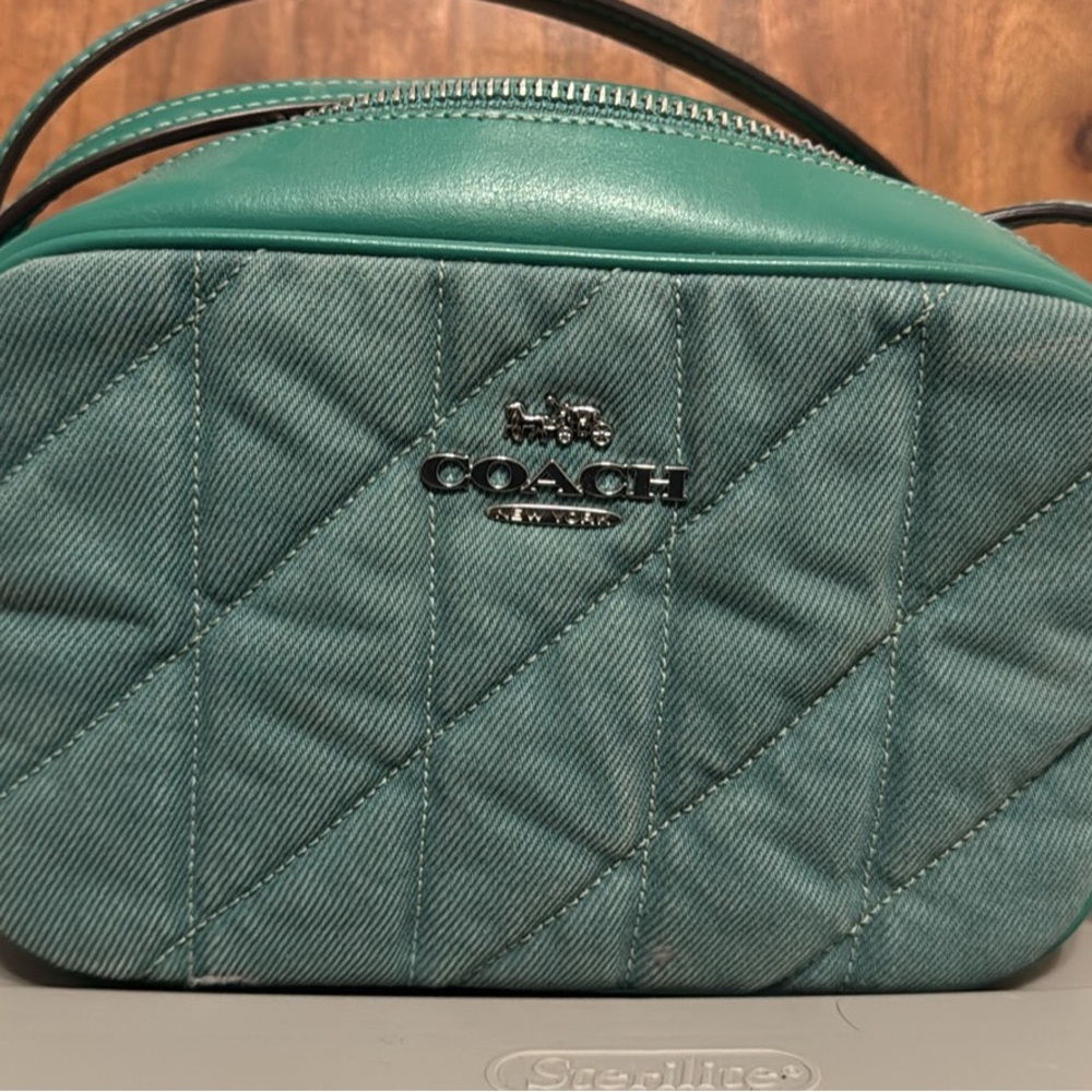 Coach Green Quilted Crossbody Bag